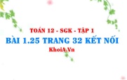 Bài 1.25 trang 32 Toán 12 tập 1 Kết nối tri thức